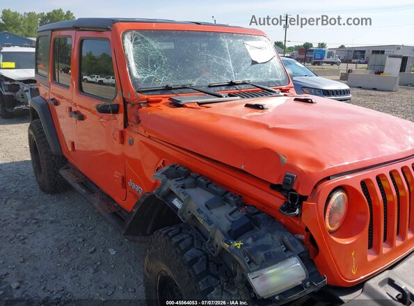 1C4HJXDG3JW220828 2018 JEEP WRANGLER UNLIMITED Orange Front view