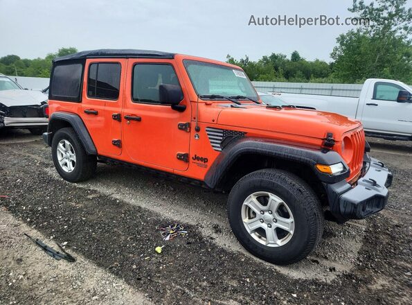 1C4HJXDG3KW691458 2019 JEEP WRANGLER Orange Delantero derecho