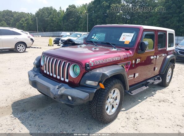 1C4HJXDG3MW569315 2021 JEEP WRANGLER UNLIMITED Burgundy Դիմացի տեսք