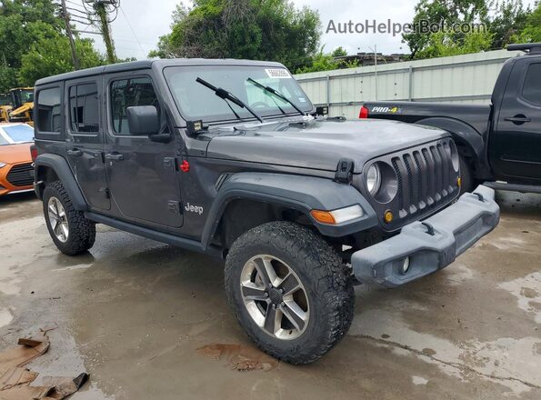 1C4HJXDG5JW169963 2018 JEEP WRANGLER Gray Delantero derecho