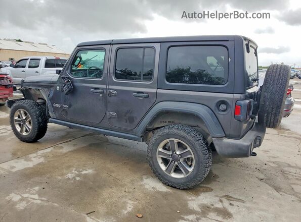 1C4HJXDG5JW169963 2018 JEEP WRANGLER Gray Trasero izquierdo