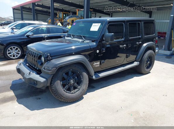 1C4HJXDG5MW502246 2021 JEEP WRANGLER UNLIMITED Черный Передняя левая четверть