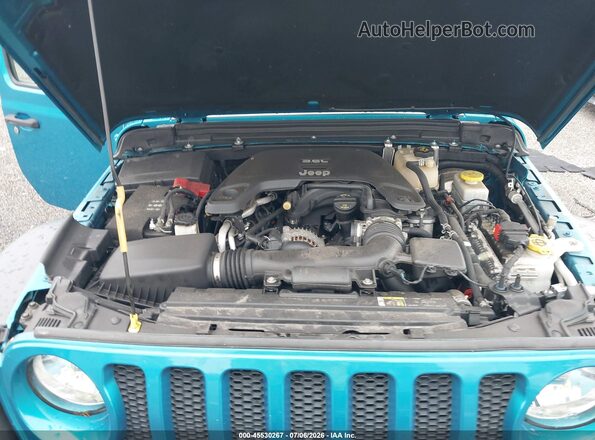 1C4HJXDG8LW118220 2020 JEEP WRANGLER UNLIMITED Turquoise Հետևի տեսք