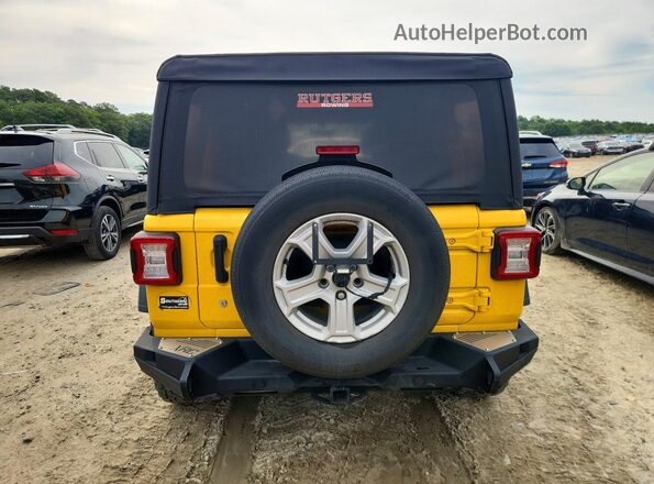 1C4HJXDG8LW218155 2020 JEEP WRANGLER Yellow Rear view
