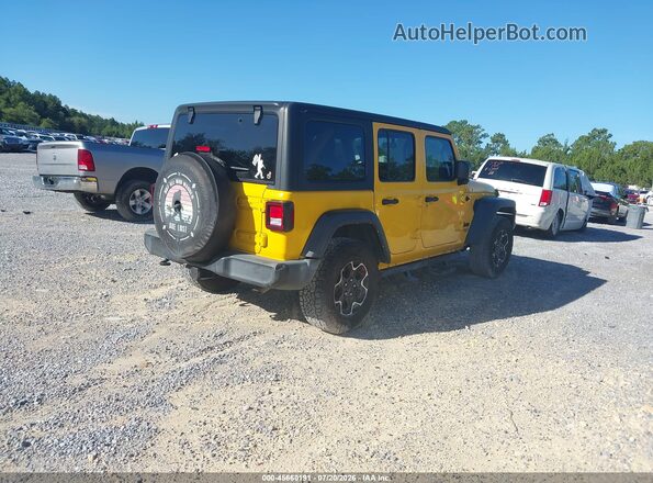 1C4HJXDG8MW737627 2021 JEEP WRANGLER UNLIMITED Yellow Հետևի աջ