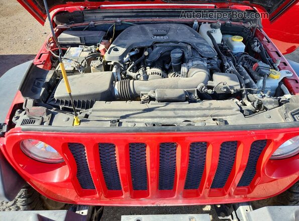 1C4HJXDG9JW134505 2018 JEEP WRANGLER Red Սալոնի հետևի տեսք