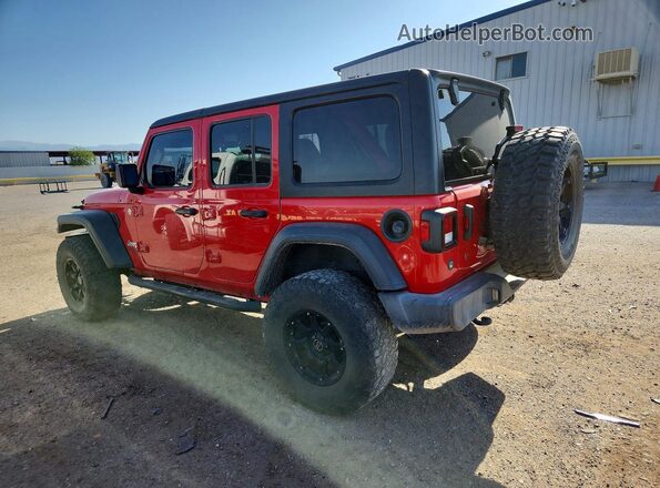 1C4HJXDG9JW134505 2018 JEEP WRANGLER Red Հետևի ձախ
