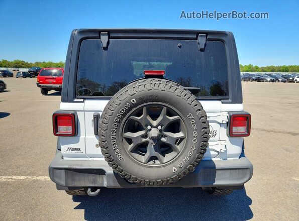 1C4HJXDGXMW593384 2021 JEEP WRANGLER White უკანა ხედი