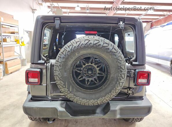1C4HJXDGXMW815065 2021 JEEP WRANGLER Gray Rear view