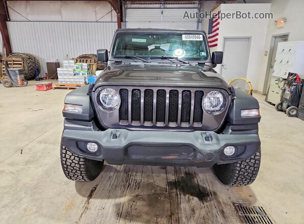 1C4HJXDGXMW815065 2021 JEEP WRANGLER Gray Front view