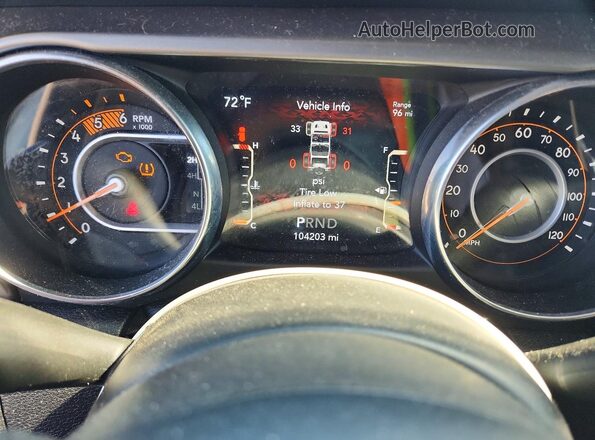 1C4HJXDM4MW596819 2021 JEEP WRANGLER Gray Vista del cuadro de instrumentos