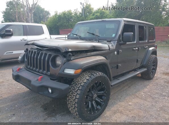 1C4HJXDN0KW685664 2019 JEEP WRANGLER UNLIMITED Серый Передняя левая четверть