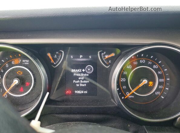 1C4HJXDN0LW144261 2020 JEEP WRANGLER White Widok zestawu wskaźników