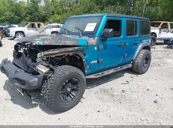 1C4HJXDN0LW282463 2020 JEEP WRANGLER UNLIMITED Green Vista tres cuartos delantera izquierda