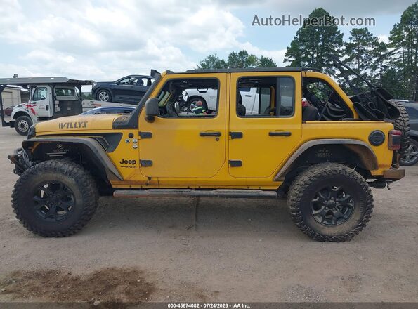 1C4HJXDN0MW562305 2021 JEEP WRANGLER UNLIMITED Yellow Սալոնի 360 աստիճան տեսք