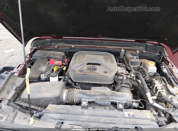 1C4HJXDN0MW680449 2021 JEEP WRANGLER UNLIMITED Burgundy Vista trasera