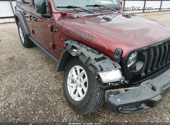 1C4HJXDN0MW680449 2021 JEEP WRANGLER UNLIMITED Burgundy 