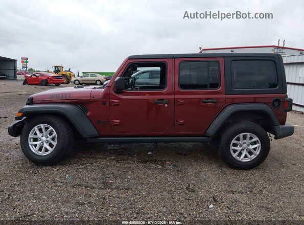 1C4HJXDN0MW680449 2021 JEEP WRANGLER UNLIMITED Burgundy 