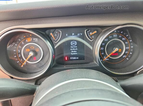 1C4HJXDN1LW129266 2020 JEEP WRANGLER White ხელსაწყოთა პანელის ხედი