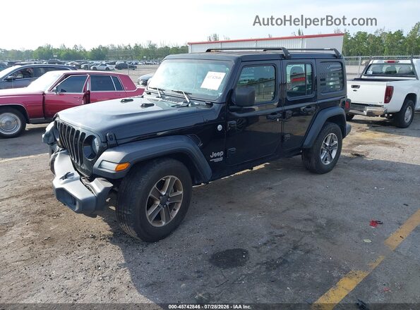 1C4HJXDN2LW345773 2020 JEEP WRANGLER UNLIMITED Черный Передняя левая четверть