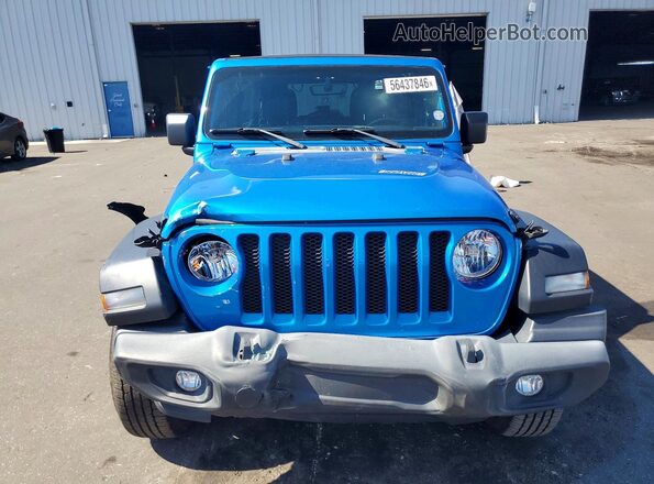 1C4HJXDN2NW166765 2022 JEEP WRANGLER Blue Вид спереду