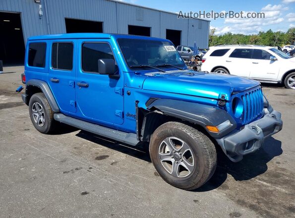 1C4HJXDN2NW166765 2022 JEEP WRANGLER Blue Передня права чверть