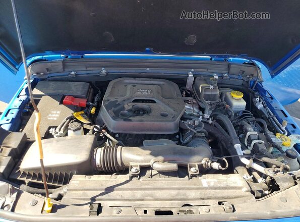 1C4HJXDN2NW166765 2022 JEEP WRANGLER Blue Вид задньої частини салону