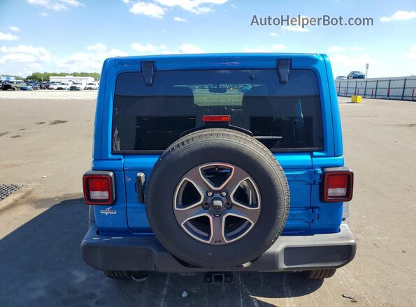 1C4HJXDN2NW166765 2022 JEEP WRANGLER Blue Вид ззаду
