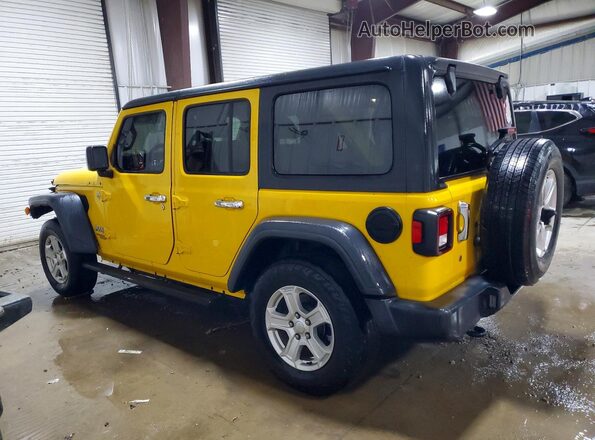 1C4HJXDN3KW573473 2019 JEEP WRANGLER Yellow Rear left