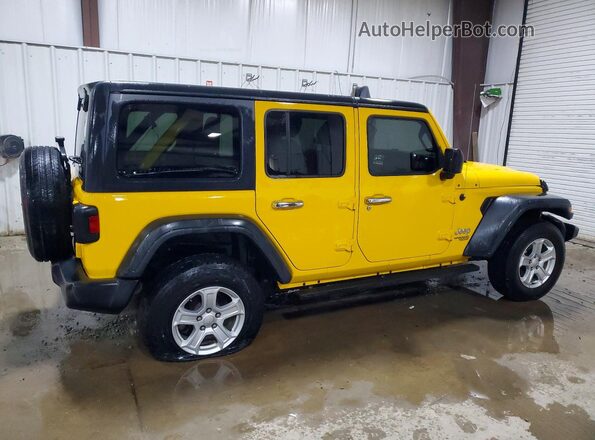 1C4HJXDN3KW573473 2019 JEEP WRANGLER Yellow Rear right
