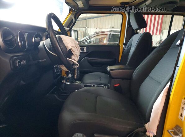 1C4HJXDN3KW573473 2019 JEEP WRANGLER Yellow Front interior view