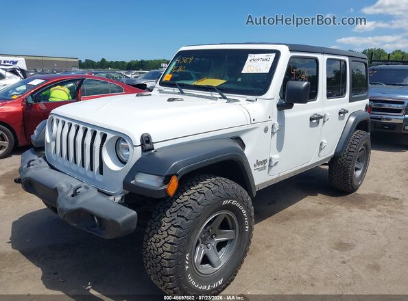 1C4HJXDN3KW609288 2019 JEEP WRANGLER UNLIMITED White წინა მარცხენა ხედი სამი მეოთხედიდან