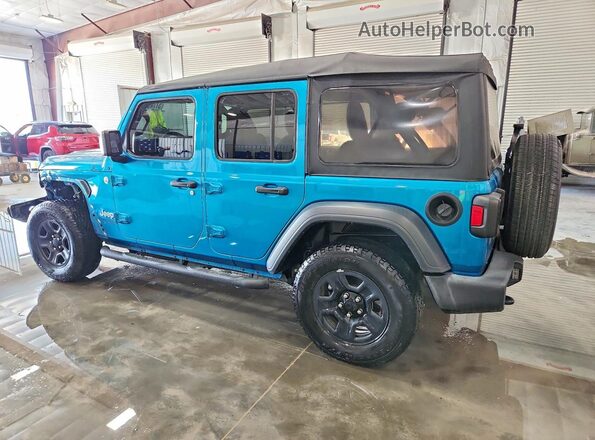 1C4HJXDN3LW289052 2020 JEEP WRANGLER Teal Задня ліва чверть