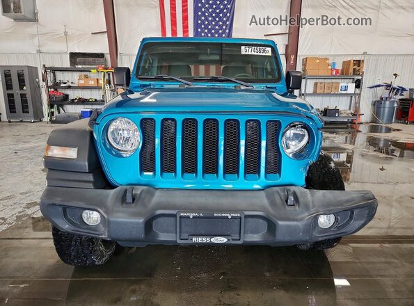 1C4HJXDN3LW289052 2020 JEEP WRANGLER Teal Вид спереду