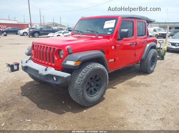 1C4HJXDN3MW502597 2021 JEEP WRANGLER UNLIMITED Red Առջևի ձախ երեք քառորդ տեսարան