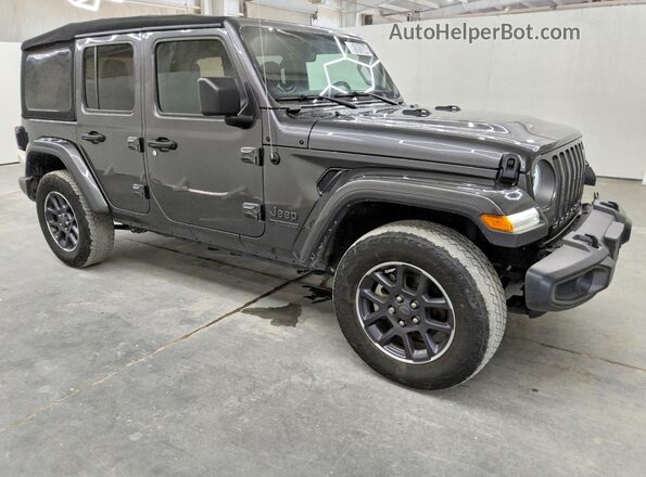 1C4HJXDN3MW712097 2021 JEEP WRANGLER Gray Передня права чверть