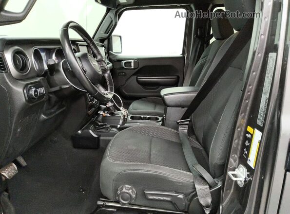 1C4HJXDN3MW712097 2021 JEEP WRANGLER Gray Вид салону спереду
