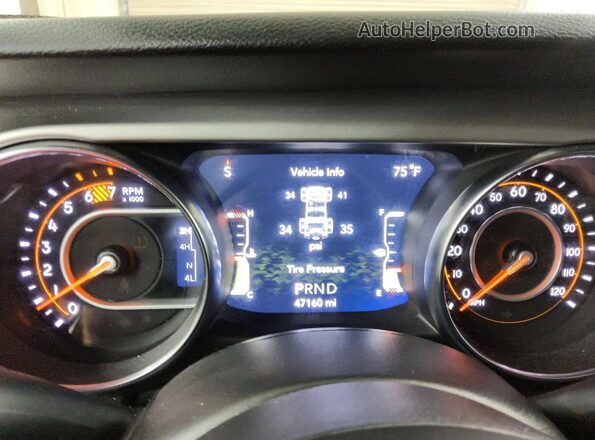 1C4HJXDN3MW712097 2021 JEEP WRANGLER Gray Вид щитка приладів