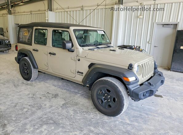 1C4HJXDN3NW226875 2022 JEEP WRANGLER Beige Front right