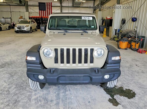 1C4HJXDN3NW226875 2022 JEEP WRANGLER Beige Front view