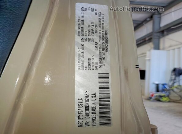 1C4HJXDN3NW226875 2022 JEEP WRANGLER Beige VIN sticker view