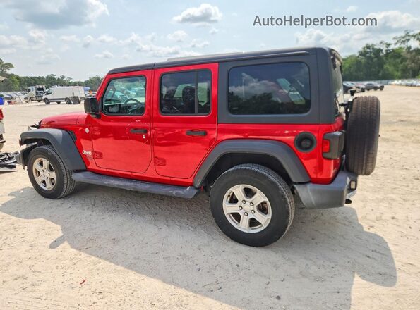 1C4HJXDN4KW645765 2019 JEEP WRANGLER Red Հետևի ձախ