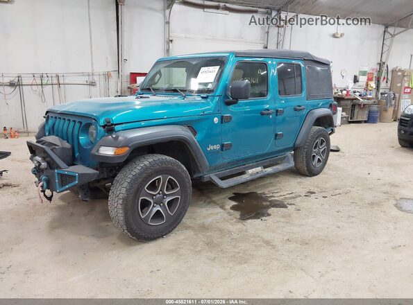 1C4HJXDN4LW134509 2020 JEEP WRANGLER UNLIMITED Green Vista tres cuartos delantera izquierda