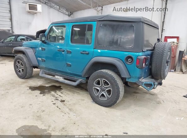 1C4HJXDN4LW134509 2020 JEEP WRANGLER UNLIMITED Green Trasero izquierdo