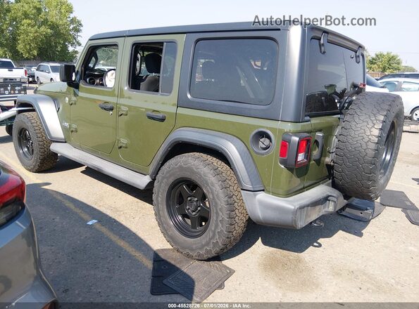 1C4HJXDN4LW340011 2020 JEEP WRANGLER UNLIMITED Green Tył lewy