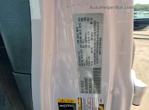 1C4HJXDN4LW348237 2020 JEEP WRANGLER Белый Вид наклейки с VIN-кодом