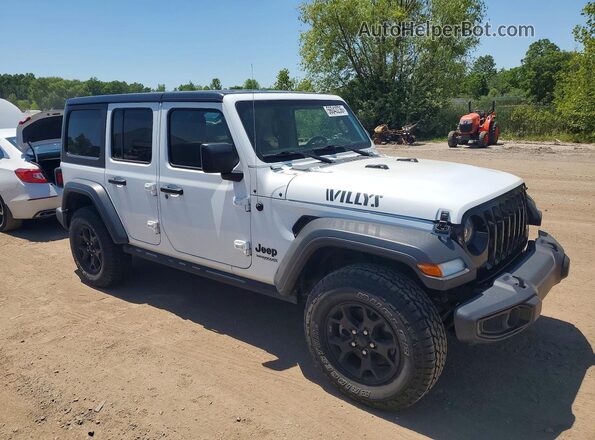 1C4HJXDN4LW348237 2020 JEEP WRANGLER Белый Передняя правая четверть