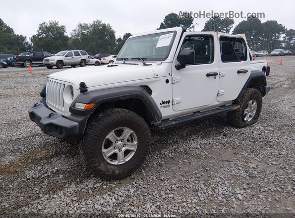 1C4HJXDN4MW791361 2021 JEEP WRANGLER UNLIMITED White Առջևի ձախ երեք քառորդ տեսարան