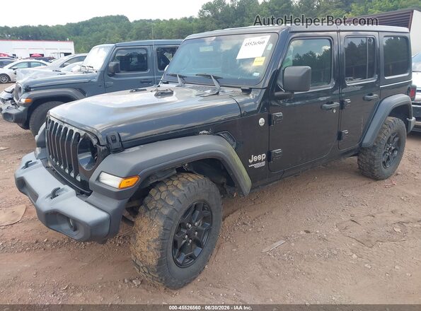 1C4HJXDN5LW115046 2020 JEEP WRANGLER UNLIMITED Black წინა მარცხენა ხედი სამი მეოთხედიდან