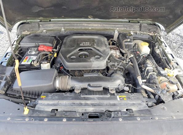 1C4HJXDN5MW549162 2021 JEEP WRANGLER Green Widok wnętrza z tyłu